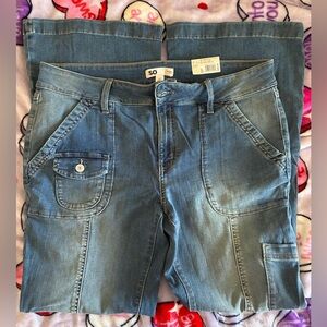 SO Juniors Denim Low Rise Flare Jeans